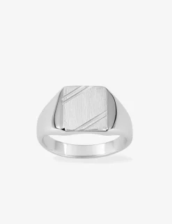Chevalière argent 925 ‰, plateau carré 9x9 mm SO OR