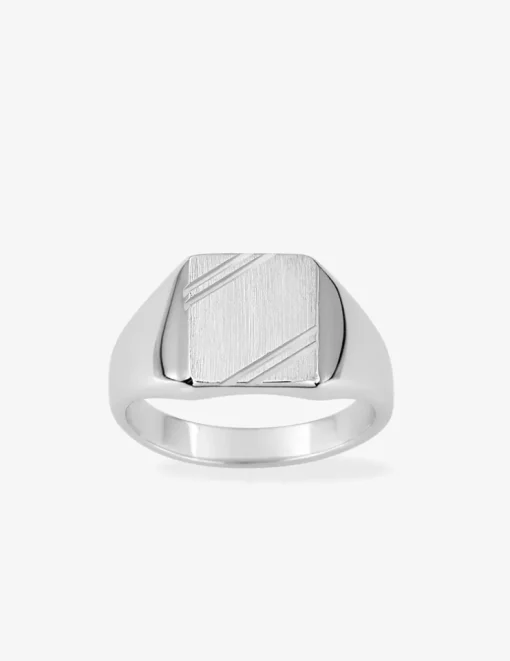 Chevalière argent 925 ‰, plateau carré 9x9 mm SO OR