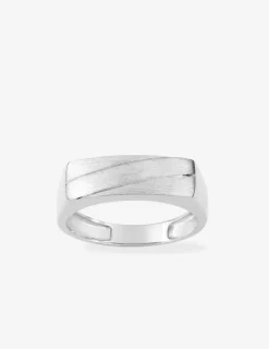 Chevalière argent rhodié 925 ‰ SO OR