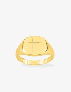 Chevalière en or jaune 375 ‰, personnalisable SO OR