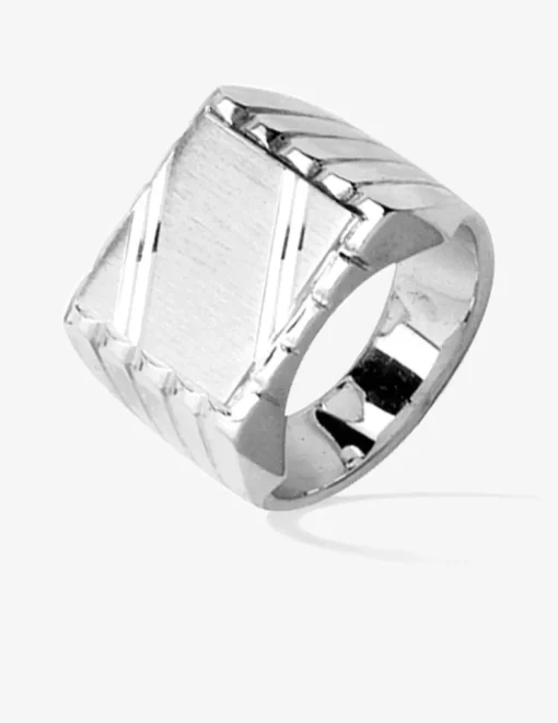 Chevalière rainurée argent 925‰ SO OR