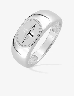 Chevalière étoile argent 925‰ rhodié SO OR