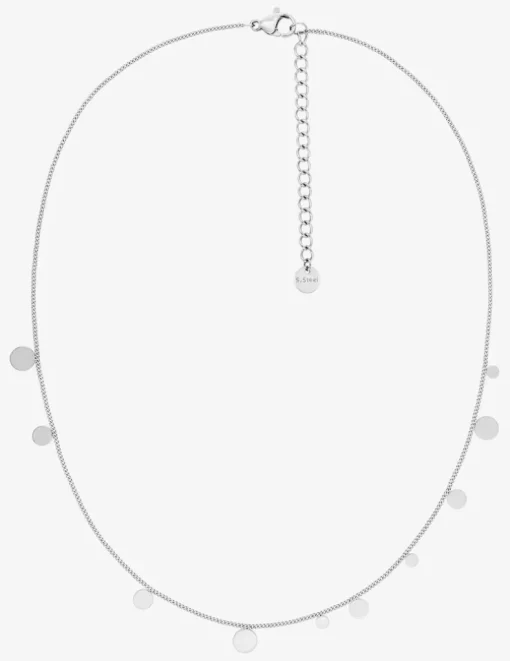 Collier acier avec pampiles rondes lisses variées SO OR