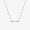 Collier acier chaîne forçat et croix SO OR