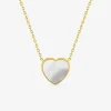Collier acier doré cœur nacre SO OR