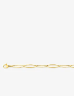 Collier acier doré grosse maille fantaisie SO OR