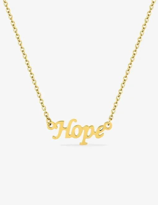 Collier acier doré "Hope" SO OR