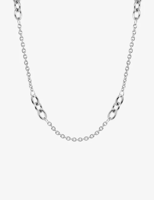 Collier acier gris maille fantaisie SO OR