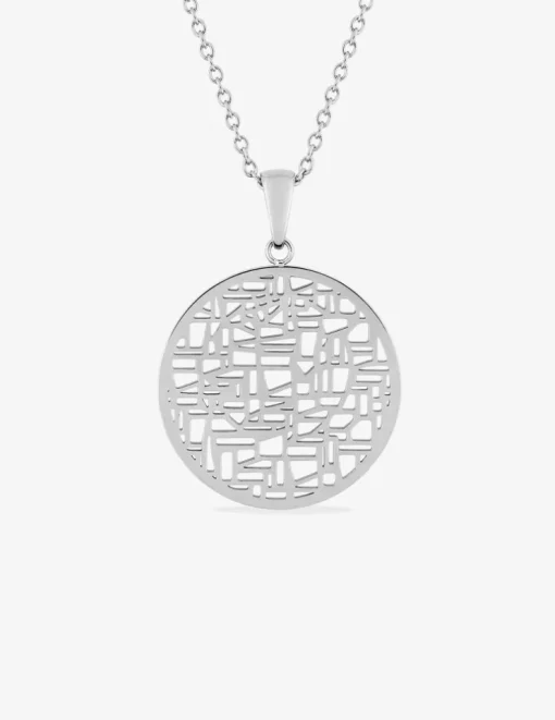 Collier acier motifs géométriques SO OR