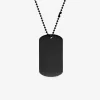Collier acier noir avec pendentif SO OR
