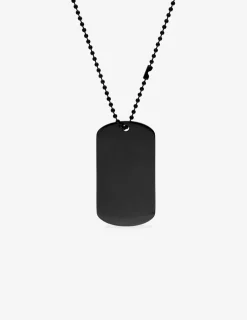 Collier acier noir avec pendentif SO OR