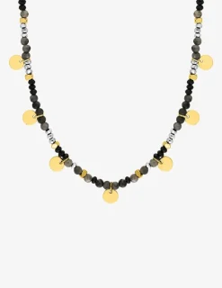 Collier acier noir et doré SO OR