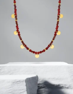 Collier acier rouge et doré SO OR