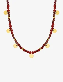 Collier acier rouge et doré SO OR