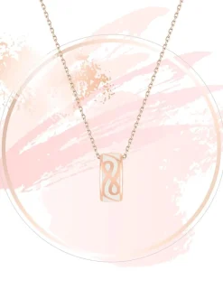 Collier anneau Lorever Or rose 375‰ et laque ivoire SO OR
