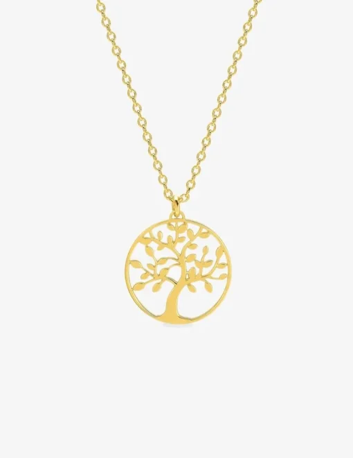 Collier arbre de vie plaqué or 16 mm SO OR