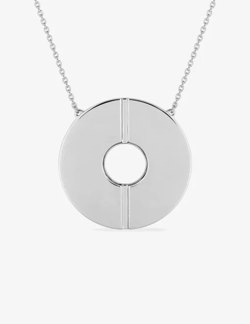 Collier argent 925 ‰ et jeton rond SO OR