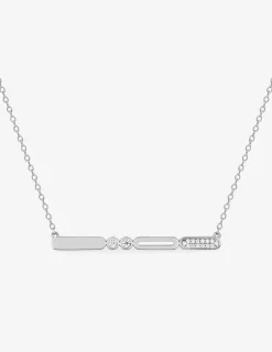 Collier argent 925 ‰ rhodié et oxydes de zirconium SO OR