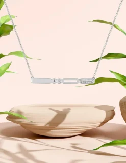 Collier argent 925 ‰ rhodié et oxydes de zirconium SO OR