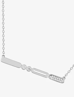 Collier argent 925 ‰ rhodié et oxydes de zirconium SO OR