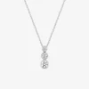 Collier argent 925 ‰ rhodié et oxydes de zirconium SO OR