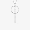 Collier argent 925 ‰ rhodié motif fantaisie avec oxyde de zirconium SO OR