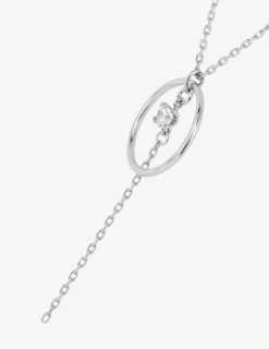 Collier argent 925 ‰ rhodié motif fantaisie et oxyde de zirconium SO OR