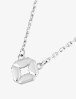 Collier argent 925 ‰ rhodié pendentif quadrillé SO OR