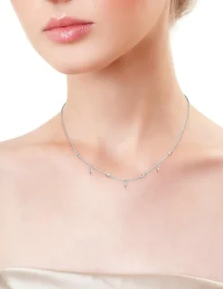 Collier Argent 925‰ rhodié & oxydes de zirconium SO OR