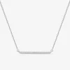 Collier argent 925‰ rhodié ligne oxydes de zirconium SO OR