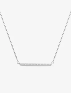 Collier argent 925‰ rhodié ligne oxydes de zirconium SO OR