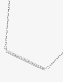 Collier argent 925‰ rhodié ligne oxydes de zirconium SO OR