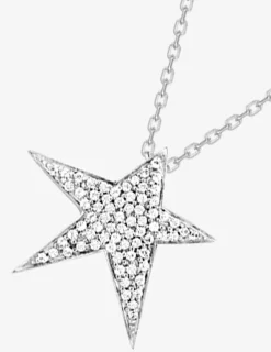 Collier argent 925% rhodié étoile oxydes de zirconium SO OR