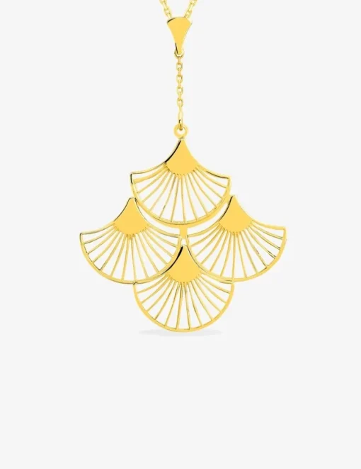 Collier Art déco or jaune 750‰ 4 motifs SO OR
