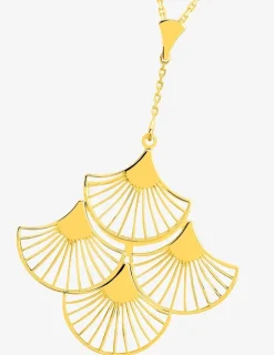 Collier Art déco or jaune 750‰ 4 motifs SO OR