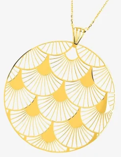 Collier Art déco or jaune 750‰ motif cercle SO OR