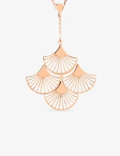 Collier Art déco or rose 750‰ 4 motifs SO OR
