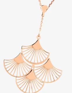 Collier Art déco or rose 750‰ 4 motifs SO OR