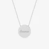 Collier avec jeton à graver en argent 925 ‰ rhodié SO OR