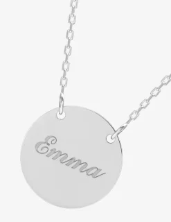 Collier avec jeton à graver en argent 925 ‰ rhodié SO OR