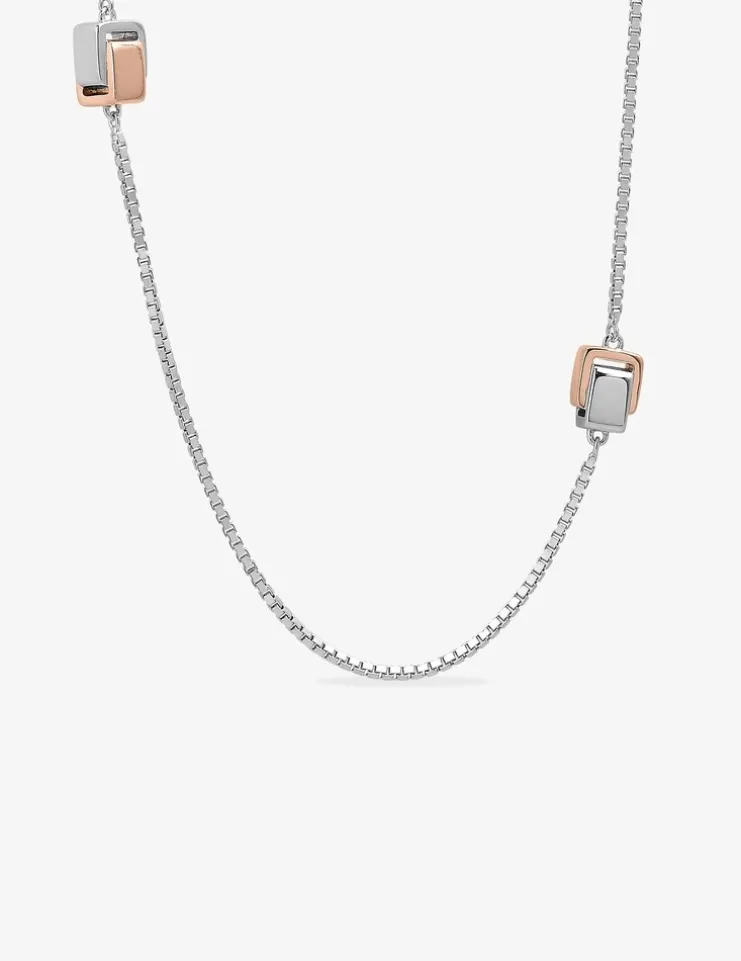 Collier bicolore argent 925 ‰, tout métal SO OR