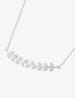 Collier branche argent 925‰ rhodié et oxydes de zirconium SO OR