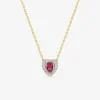 Collier breloque cœur plaqué or et oxydes de zirconium colorés SO OR
