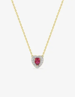 Collier breloque cœur plaqué or et oxydes de zirconium colorés SO OR