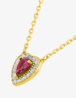 Collier breloque cœur plaqué or et oxydes de zirconium colorés SO OR