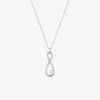 Collier breloque infini en or blanc 375 ‰, oxyde de zirconium SO OR