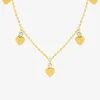 Collier breloques cœur plaqué or et oxydes de zirconium SO OR