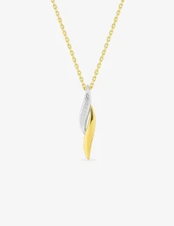 Collier brins courbés plaqué or et rhodium SO OR