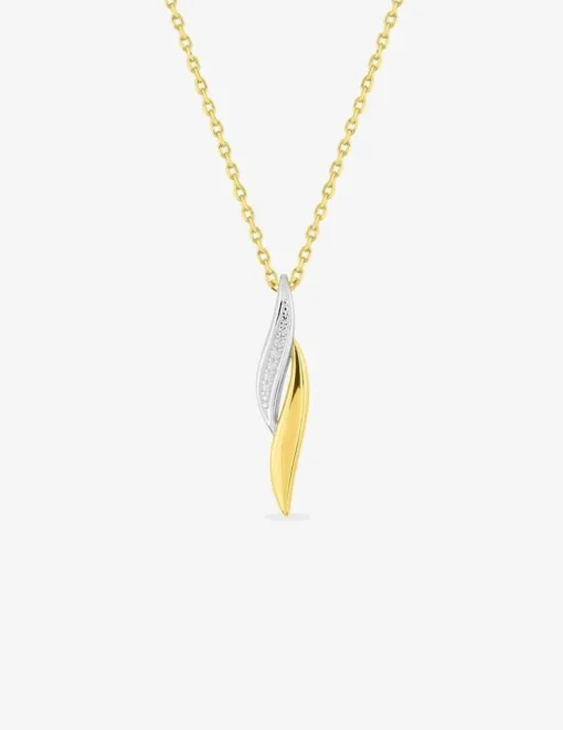 Collier brins courbés plaqué or et rhodium SO OR