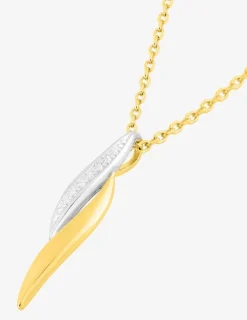 Collier brins courbés plaqué or et rhodium SO OR